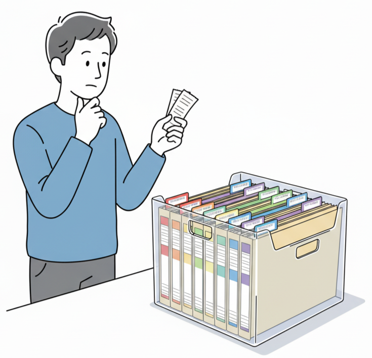 証憑格納のイラスト1