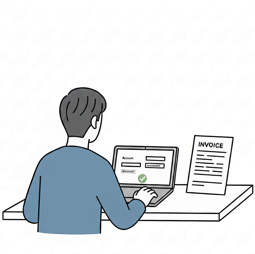 銀行振込決済のイラスト1